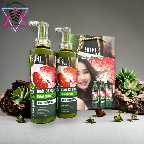 Dầu Gội Xả Yuki Plus Bưởi Cô Đặc Betel Grass 800ml