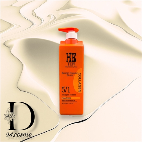 Cặp Dầu Gội Xả He Tepi Professionnal Keratin Organic Biotin 1000ml