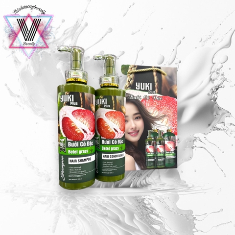 Dầu Gội Xả Yuki Plus Bưởi Cô Đặc Betel Grass 800ml