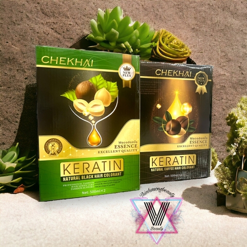 Nhuộm Phủ bạc Chekhai Keratin Maccadamia 500ml