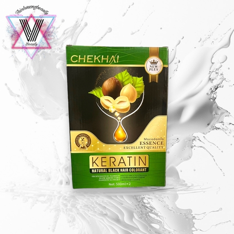 Nhuộm Phủ bạc Chekhai Keratin Maccadamia 500ml