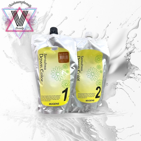 Nhuộm Phủ Bạc Thảo Dược Dạng Túi Mugens Sansuahwa Down Color 450gr