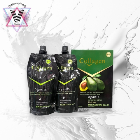 Nhuộm Đen Phủ Bạc Chiết Xuất Bơ Oganic MTN 500ml x2