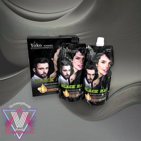 Nhuộm Đen Phủ Bạc Nhân Sâm Yoko 500ml Nhuộm Tóc