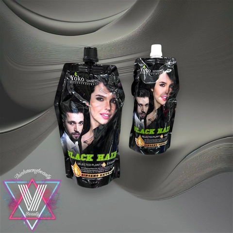 Nhuộm Đen Phủ Bạc Nhân Sâm Yoko 500ml Nhuộm Tóc