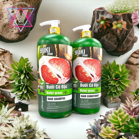 Gội xả Yuki Bưởi Cô Đặc Plus 2000ml mọc tóc, giảm gàu