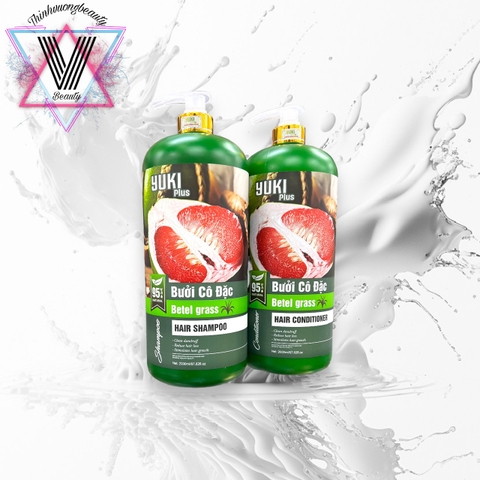 Gội xả Yuki Bưởi Cô Đặc Plus 2000ml mọc tóc, giảm gàu