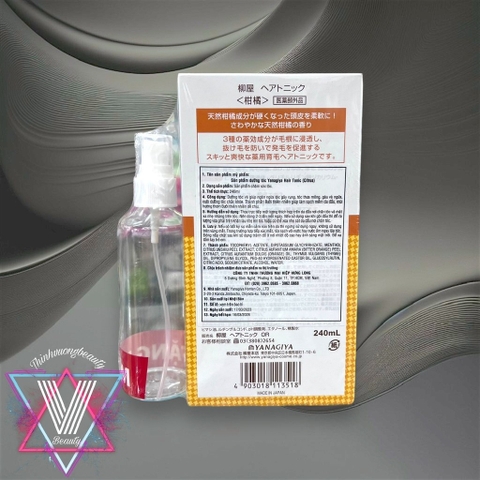Tinh dầu bưởi mọc tóc Nhật Bản Hair Tonic Citrus Yanagiya 240ml chính hãng