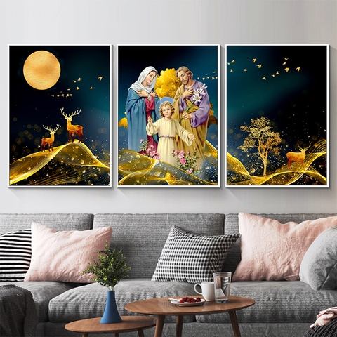 Tranh Tráng Gương Pha Lê Cao Cấp Công Giáo