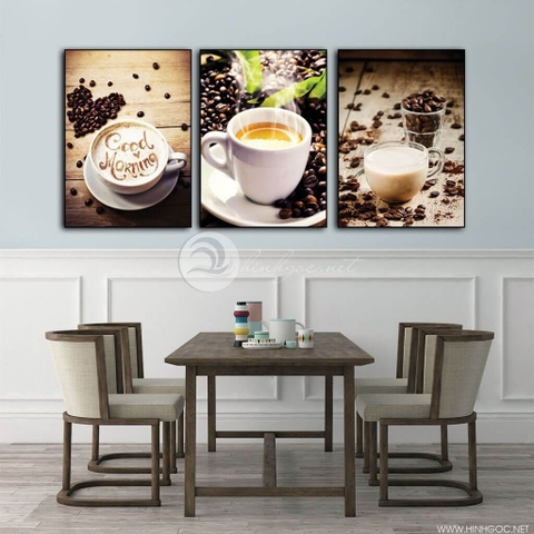 Tranh Treo Tường Tráng Gương Pha Lê Cao Cấp Tách Cafe CF08
