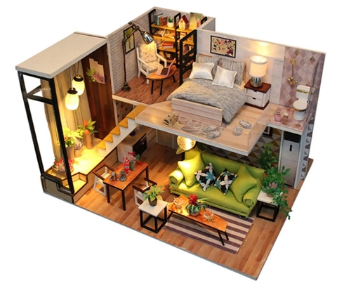 Đồ chơi xếp hình nhà gỗ sinh động_M030