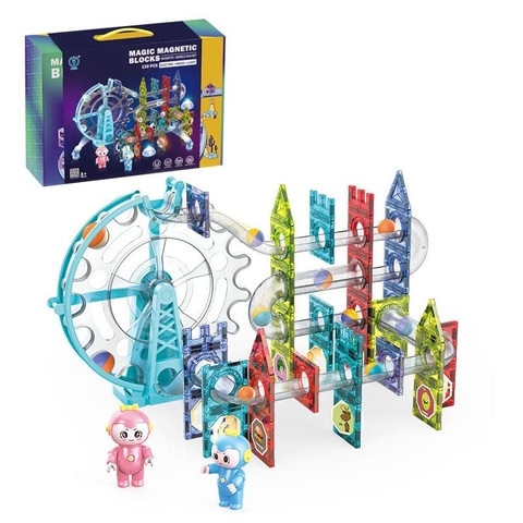 Đồ chơi xếp hình nam châm STEAM 3D Vòng đu quay và thang máy_13803