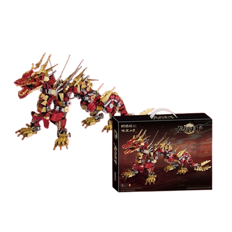 Đồ chơi xếp hình rồng đỏ du hành thế giới đỏ cơ khí_p2109