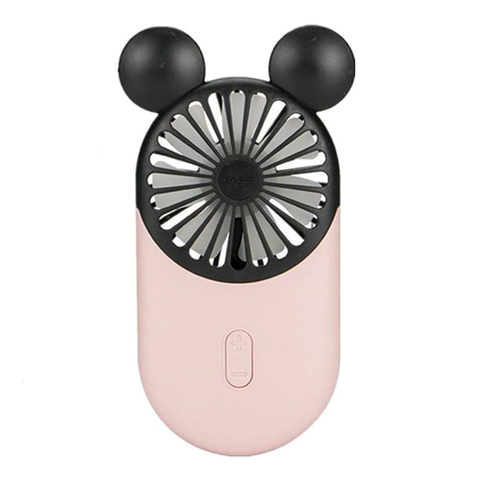 Quạt mini cầm tay màu hồng