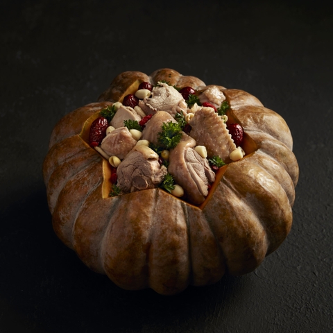 Chicken stew with pumpkin