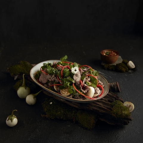 Squeezed beef eggplant