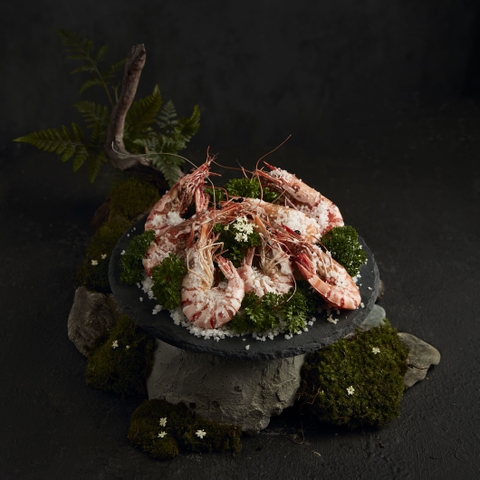 Fried tiger prawn with salt