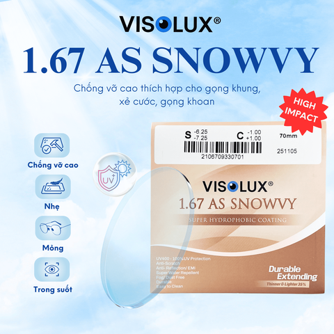 Tròng Kính VISOLUX 1.67 AS SNOWVY