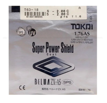 Mắt đơn tròng TOKAI chiết suất 1.76 AS SPS UV400 - Mắt kính mỏng nhất thế giới
