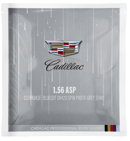CADILLAC 1.56 ASP CLEARBASE BLUECUT UV420 SPIN PHOTO-GREY SHMC