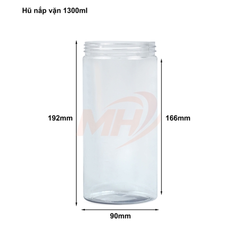 Hũ nắp vặn 1300ml