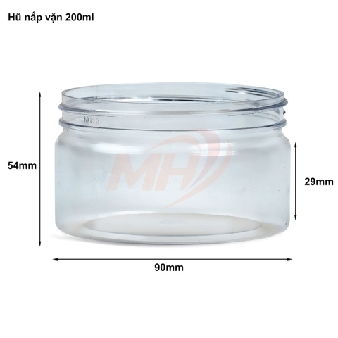 Hũ nắp vặn 200ml