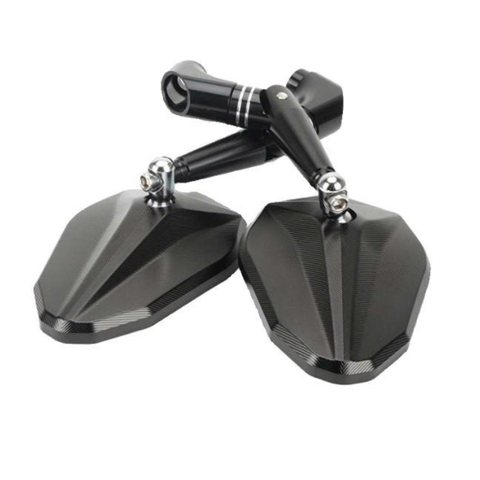 GUONG XE MÁY H2C ĐEN v2