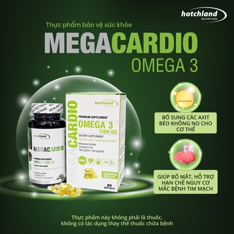 HOTCHLAND MEGACARDIO - VIÊN UỐNG DẦU CÁ OMEGA3