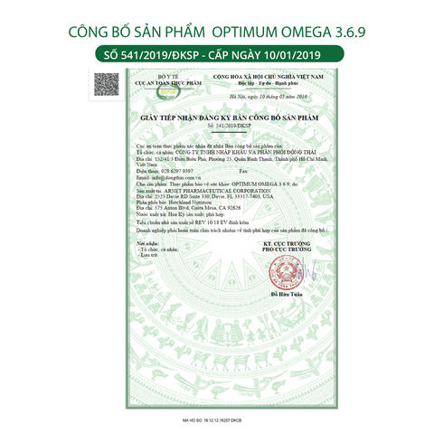 HOTCHLAND OPTIMUM OMEGA 3.6.9 - VIÊN UỐNG BỔ MẮT, BỔ NÃO, HỖ TRỢ TIM MẠCH