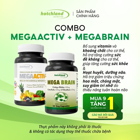 COMBO MEGABRAIN & MEGAACTIV: TINH THẦN MINH MẪN - THỂ CHẤT DẺO DAI