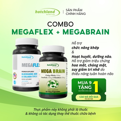 COMBO MEGABRAIN & MEGAFLEX: NÃO KHỎE MINH MẪN - KHỚP VỮNG DẺO DAI