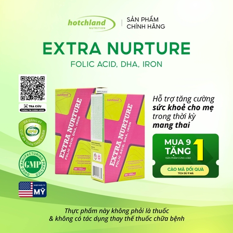 HOTCHLAND EXTRA NURTURE - VIÊN UỐNG BỔ SUNG FOLIC ACID, DHA, SẮT CHO MẸ BẦU