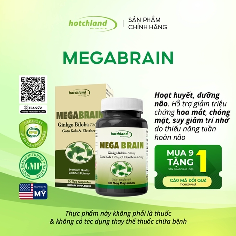HOTCHLAND MEGABRAIN GINKGO BILOBA - VIÊN UỐNG HỖ TRỢ HOẠT HUYẾT DƯỠNG NÃO