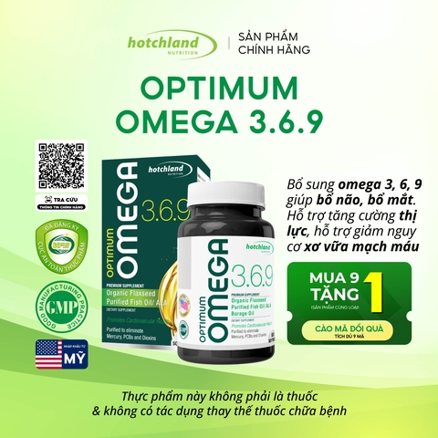 HOTCHLAND OPTIMUM OMEGA 3.6.9 - VIÊN UỐNG BỔ MẮT, BỔ NÃO, HỖ TRỢ TIM MẠCH