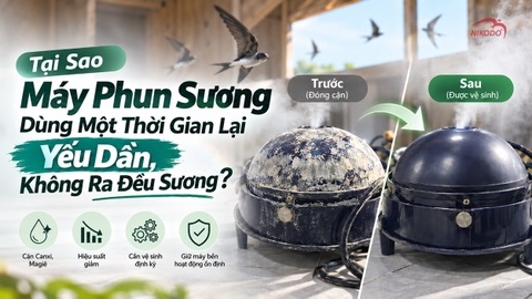 Tại Sao Máy Phun Sương Dùng Một Thời Gian Lại Yếu Dần, Không Ra Đều Sương?