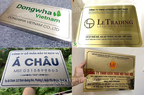 BIỂN BẢNG CÔNG TY INOX ĂN MÒN SIÊU BỀN, TUYỆT ĐẸP