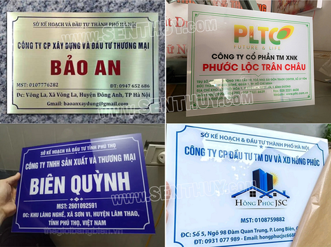 BIỂN CÔNG TY MICA IN UV ĐỘ SẮC NÉT CAO, BỀN BỈ, RẤT ĐẸP