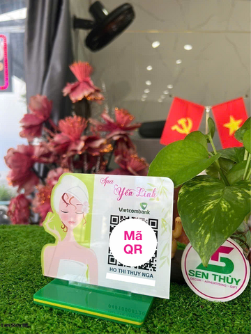 Bảng mica in qr theo yêu cầu, in mã qr ngân hàng chất liệu mica bền đẹp, in siêu tốc - QR002