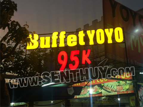 BẢNG HIỆU CHỮ NỔI KHUNG SẮT ĐAN NAN ẤN TƯỢNG, ĐẸP