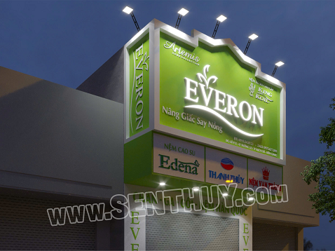 BIỂN ALU GẮN CHỮ NỔI MICA ĐÈN LED SÁNG ĐẸP LUNG LINH