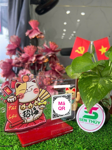 Bảng mica in qr theo yêu cầu, in mã qr ngân hàng chất liệu mica bền đẹp, in siêu tốc - QR003