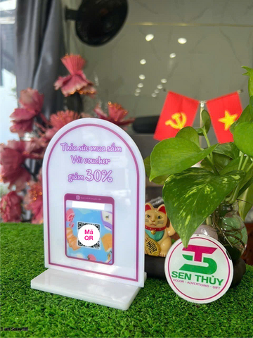 Bảng mica in qr theo yêu cầu, in mã qr ngân hàng chất liệu mica bền đẹp, in siêu tốc - QR009