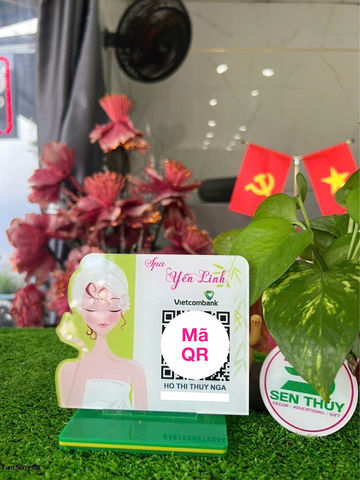 Bảng mica in qr theo yêu cầu, in mã qr ngân hàng chất liệu mica bền đẹp, in siêu tốc - QR002