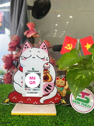 Bảng mica in qr theo yêu cầu, in mã qr ngân hàng chất liệu mica bền đẹp, in siêu tốc - QR001