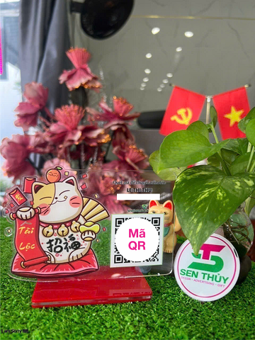 Bảng mica in qr theo yêu cầu, in mã qr ngân hàng chất liệu mica bền đẹp, in siêu tốc - QR003