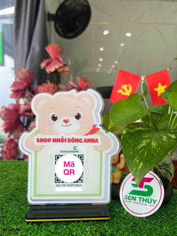 Bảng mica in qr theo yêu cầu, in mã qr ngân hàng chất liệu mica bền đẹp, in siêu tốc - QR004