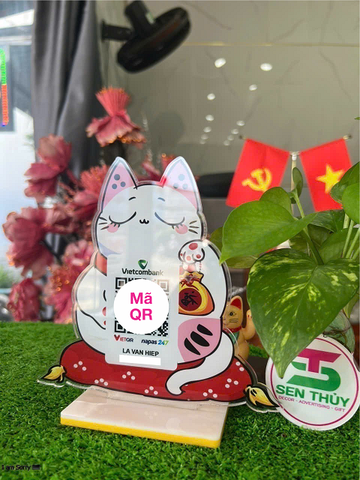 Bảng mica in qr theo yêu cầu, in mã qr ngân hàng chất liệu mica bền đẹp, in siêu tốc - QR001