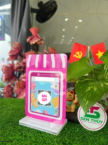 Bảng mica in qr theo yêu cầu, in mã qr ngân hàng chất liệu mica bền đẹp, in siêu tốc - QR012