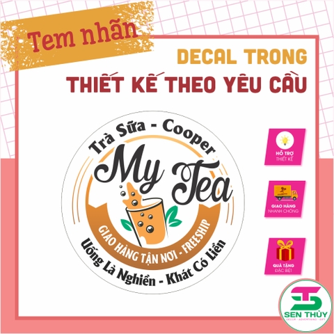 Combo 500 Tem Decal Trong chống nước – In Theo Yêu Cầu – Sticker Dán Sản Phẩm