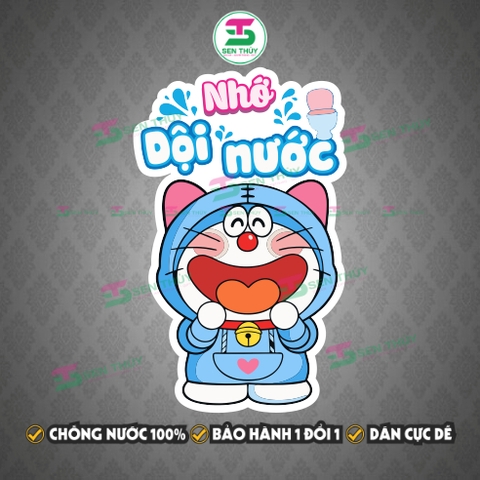Miếng Dán Bồn Cầu Dễ Thương - Sticker Dán Bồn Cầu Cue Dùng Dán Trang Trí Toilet, Nhà Vệ Sinh, Tường - WC004